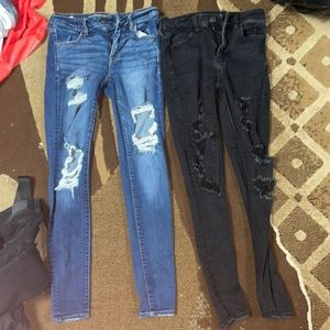 Two Pairs of American Eagle Jeans